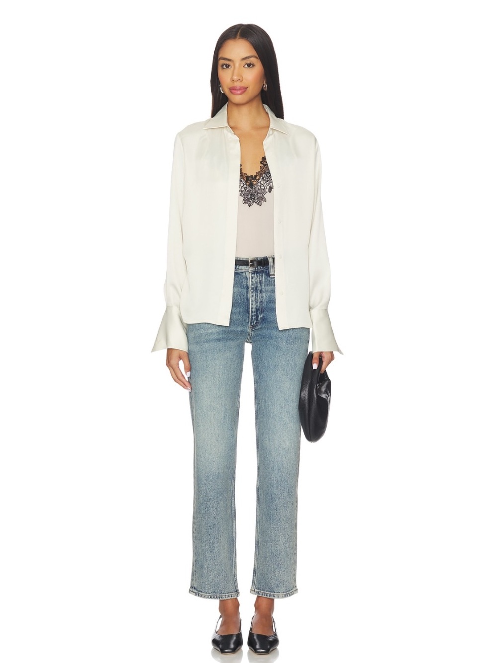 NWT Rag & Bone Jeans Harlow Mid-Rise Ankle Straight in Amity Blue